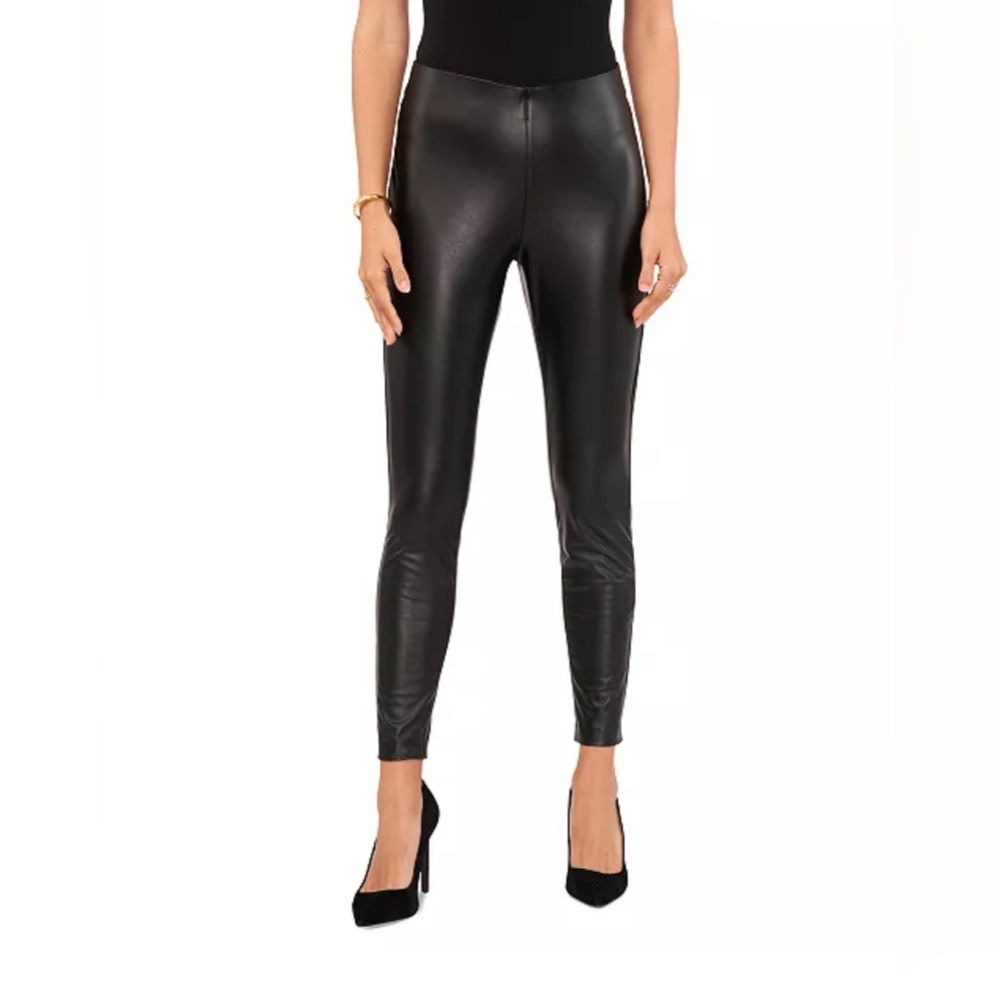 Vince Camuto Faux Black Leather Leggings (NWT)